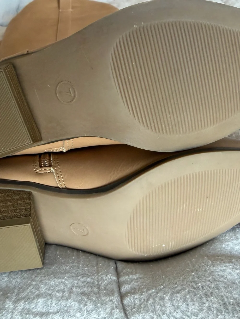 UNIVERSAL THREAD Memory Foam Light Brown Tall Boots- Size 7